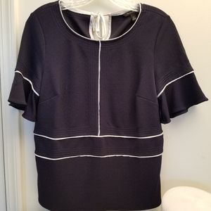 Banana Republic, Navy & White Top, XS EUC